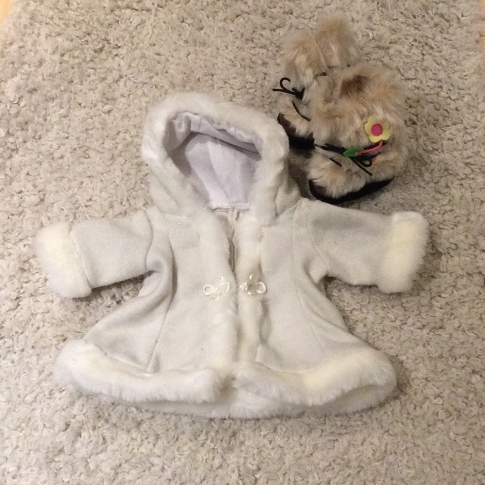 Winter Coat and Faux Fur Boots Doll Outfit